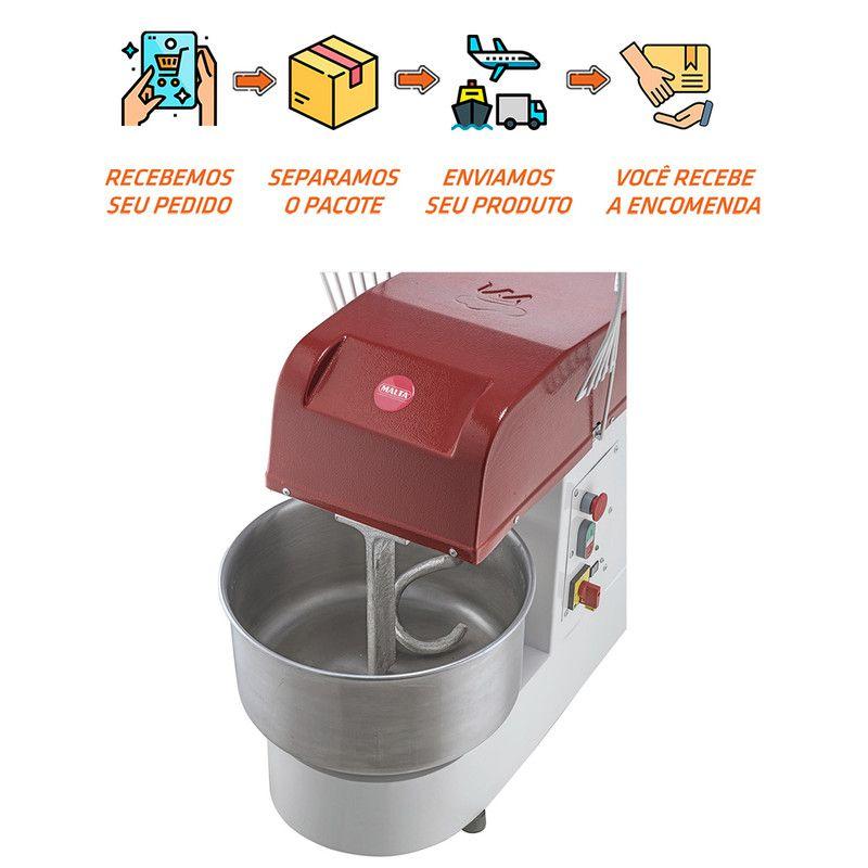 Maquina de Massa Espiral 7kg Cv Bivolt Maná 110V/220V Malta